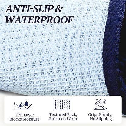 Ultra-Absorbent Muddy Paw Door Mat – Waterproof Chenille Dog Rug with Non-Slip Backing, Dirt Trapper for Entryway, 31" × 20", Navy Blue
